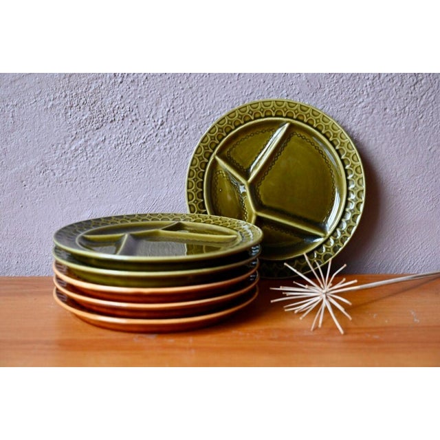 Brown Fondue Plates from Sarreguemines, 1960s, Set of 6 For Sale - Image 8 of 8