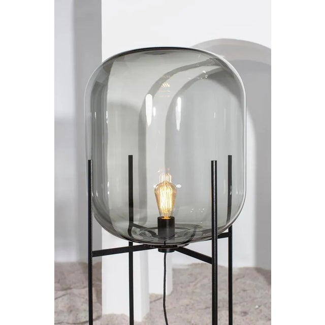Oda Medium Steel Grey Black Floor Lamp by Pulpo For Sale - Image 4 of 6