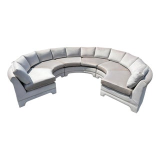 Vintage Thayer Coggin for Milo Baughman Semi-Circular 3-Piece Sectional Sofa For Sale