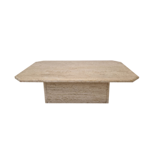 Italian Coffee Table in Travertine, 1980s