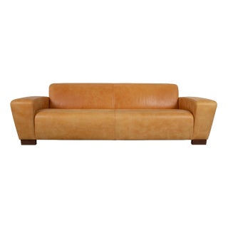 Cognac Leather 3-Seater Sofa from Machalke For Sale