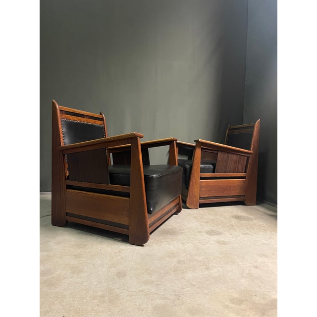 Vintage Haagse School Lounge Chairs, 1930, Set of 2 For Sale - Image 4 of 18