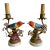 Pair of Antique French Porcelain Bird Figural Lamps For Sale