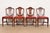 A gorgeous set of four Federal or Hepplewhite style shield back dining chairs In the manner of Baker Furniture USA, Late...