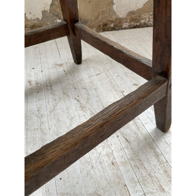 High Oak Workshop Stool, 1950s For Sale - Image 15 of 18