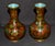 Metal Vtg. Pair of Chinese Cloisonné Small Vases For Sale - Image 7 of 14