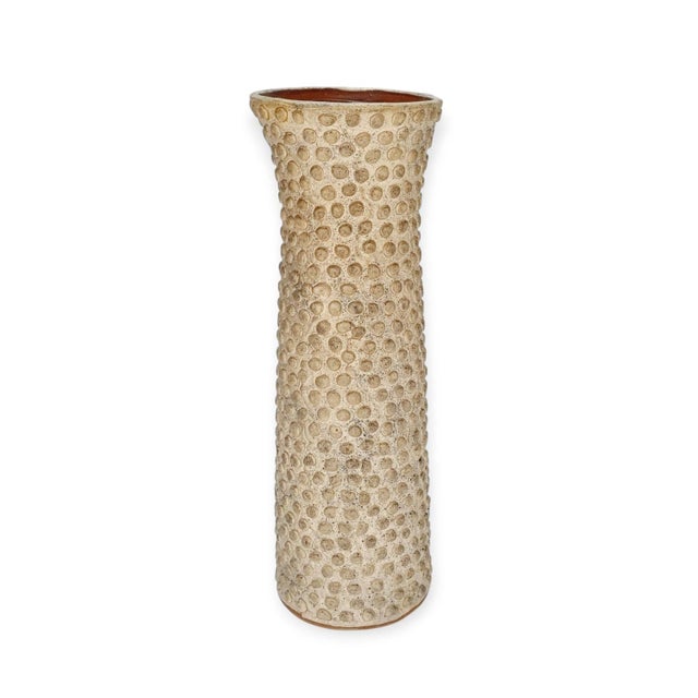 Vintage Ceramic Beige Vase, 1970s For Sale - Image 13 of 13