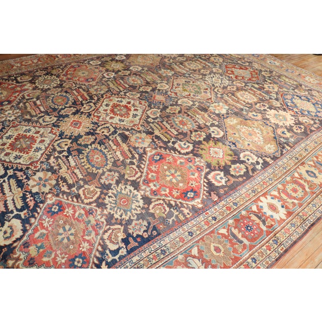 Antique Zabihi Collection Persian Mahal Rug - 12'4" x 19'6" For Sale - Image 11 of 12