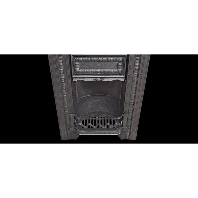 Metal Antique Victorian Cast Iron Fireplace Surround and Grate, 1800s For Sale - Image 7 of 14