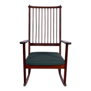 Ynge Ekstrom Rosewood Rocking Chair, 1960s For Sale