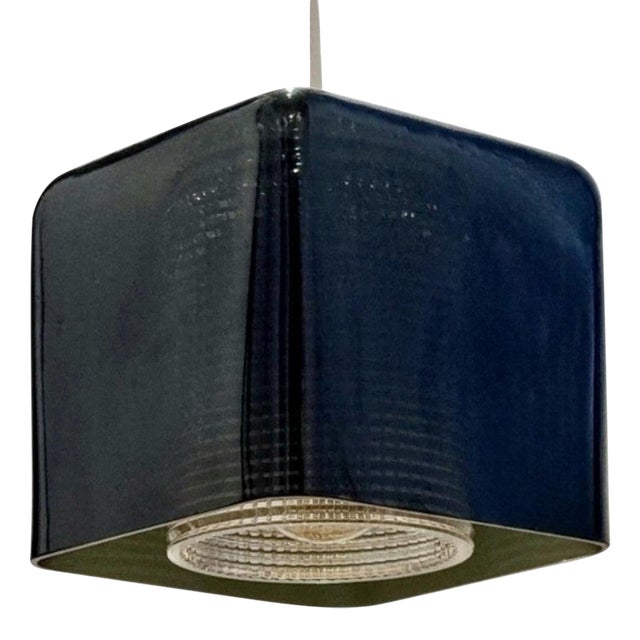 1960s Mid-Century Modern Orrefors by Carl Fagerlund Scandinavian Glass Pendant Light For Sale