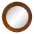 Italian Mid 20th Century Burnt Bamboo Rattan Round Layered Mirror For Sale