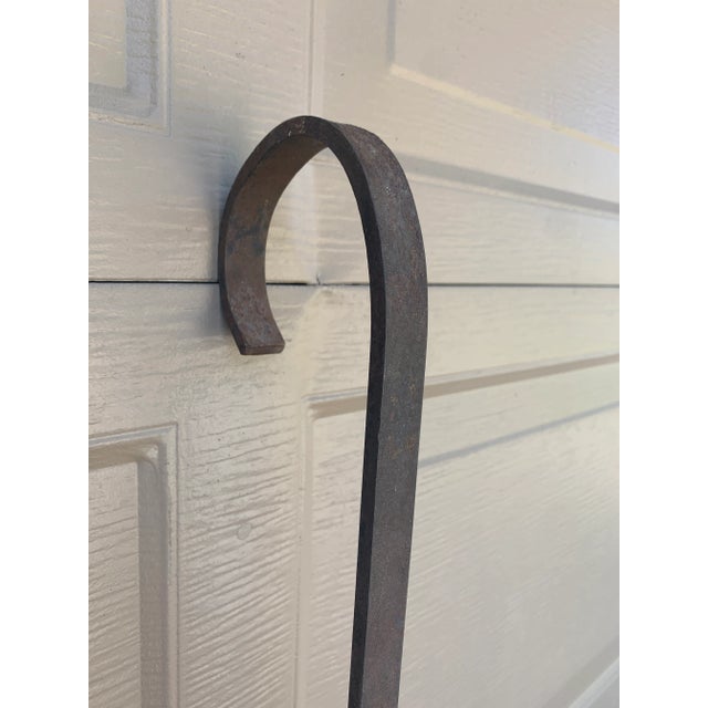 Monumental Hand-Forged Iron Commercial Ladle With Original Patina For Sale In South Bend - Image 6 of 13