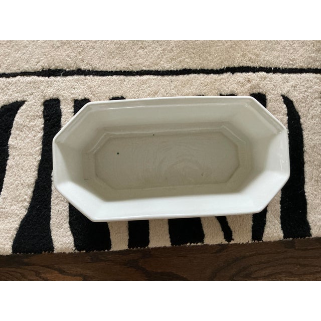 1970s Italian, Ceramic Cream Colored Hexagonal Shaped Planter For Sale - Image 4 of 8