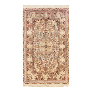 Pasargad DC Fine Hand-Knotted Kashmir Silk Rug For Sale