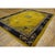 1920s Antique Gold Background Floral Art Deco Knotted Wool Chinese Peking Rug For Sale - Image 10 of 12