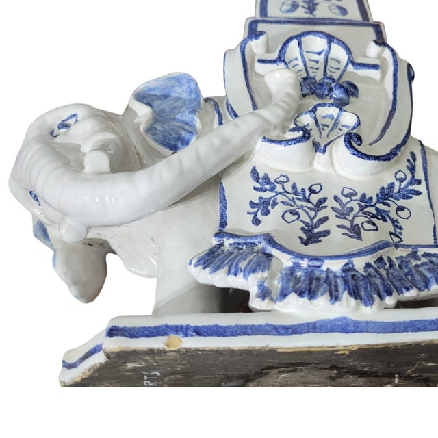 1960s Meiselman Imports Italy Elephant and the Obelisk Ceramic Objet d'Art For Sale - Image 9 of 11