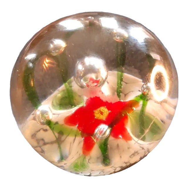1980s Signed Marian Pyrcak Mp Poland Christmas Paperweight For Sale
