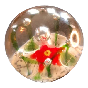 1980s Signed Marian Pyrcak Mp Poland Christmas Paperweight