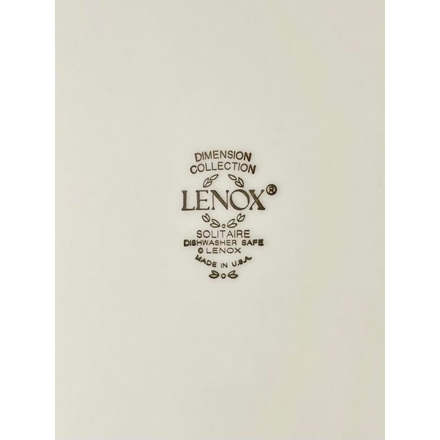 2000 - 2009 Lenox “Solitaire” Large Porcelain Oval Serving Platter For Sale - Image 5 of 5