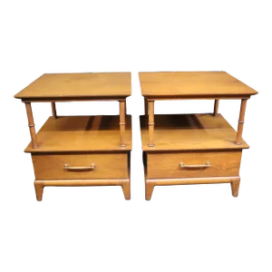 Mid 20th Century Heritage Henredon Mid Century Nightstand - a Pair