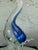 Transparent Vintage Blue & Clear Art Glass Swan Sculpture With Controlled Bubble Inclusions For Sale - Image 8 of 12