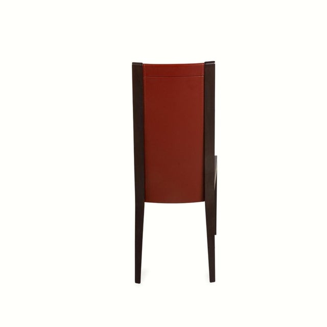 Dining Chairs in Leather and Wood from Roche Bobois, Set of 6 For Sale - Image 15 of 18