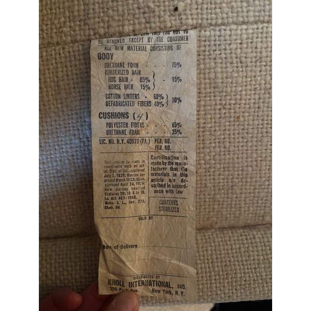 Vintage 1950s Mid-Century Modern Knoll Sofas With Walnut Bases For Sale - Image 14 of 15