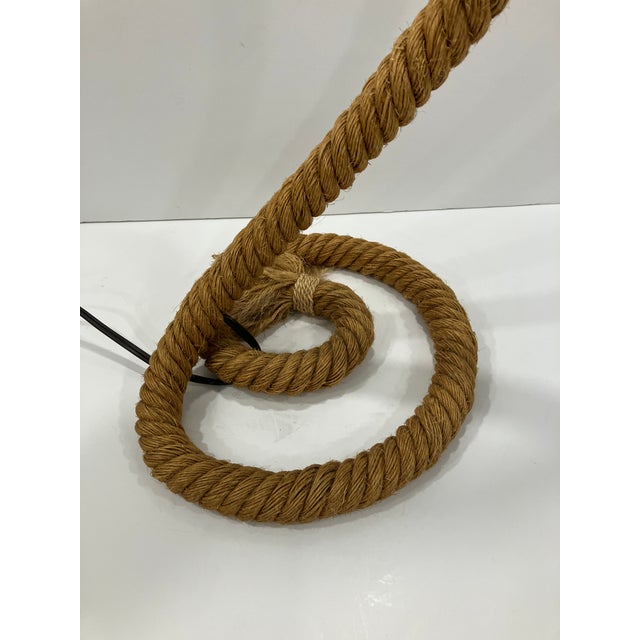 Boho Chic Rope Table Lamp in the Style of Audoux & Monet For Sale - Image 3 of 4