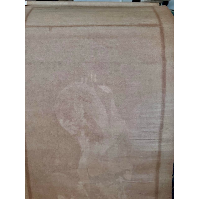 Mid 20th Century Japanese Woodblock Print Scroll Depicting a Standing Beauty For Sale - Image 12 of 12
