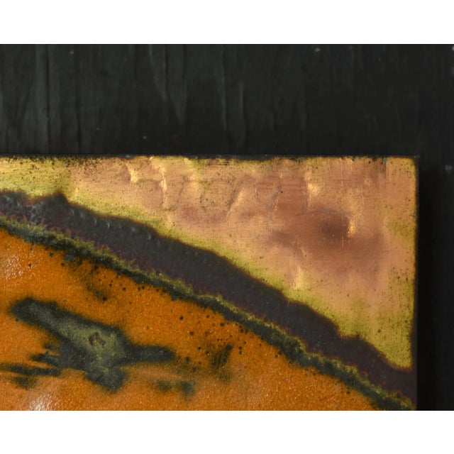 Copper Organic Mid Century Copper Enamel Wall Art Panel Sculpture For Sale - Image 8 of 10