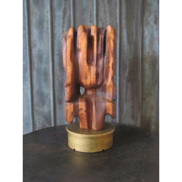 Chocolate 1960s Vintage Dora Masters Organic Abstract Wood Sculpture For Sale - Image 8 of 8
