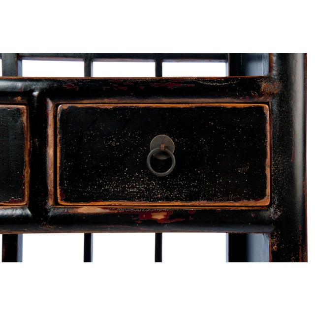 Chinese Asian Style Bookcase With 5 Drawers - Early 19th Century For Sale - Image 3 of 5