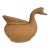 Late 20th Century Italian Terra-Cotta Wicker Motif Swan/Duck Shaped Lidded Container/Planter For Sale