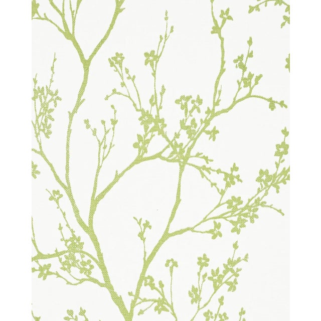 Contemporary Schumacher Twiggy Paperweave Wallpaper in Leaf For Sale - Image 3 of 3