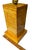 1970s Craftsman-Made Stacked and Laminated Plywood Table Lamp With Linen Shade For Sale - Image 9 of 10