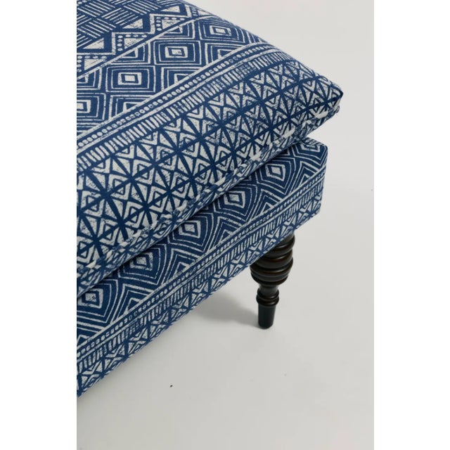 Kathy Hilton's Personal Collection- Blue and White Armless Indoor/Outdoor Chair For Sale In Portland, ME - Image 6 of 7