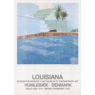 2021 David Hockney 'Pool and Steps' Pop Art Red, Blue, Green Denmark Offset Lithograph For Sale