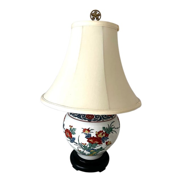 Vintage Chinese Porcelain Ginger Jar Lamp by Wildwood For Sale