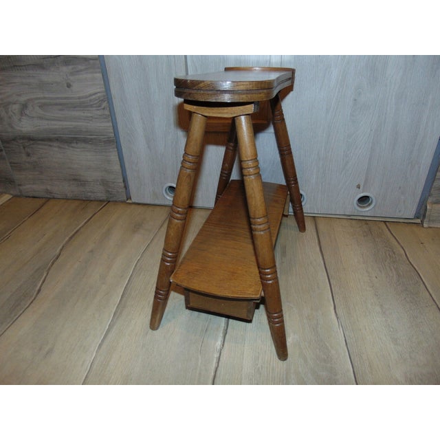 Vintage Wooden Shoe Shine Cabinet, 1960s For Sale - Image 4 of 9