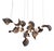 Dune 12 Cluster Chandelier with Metallic Tone Shades from Moss Objects For Sale