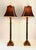 Late 20th Century Lamp Pair & Shades Faux Metal Bamboo Restored For Sale - Image 5 of 18