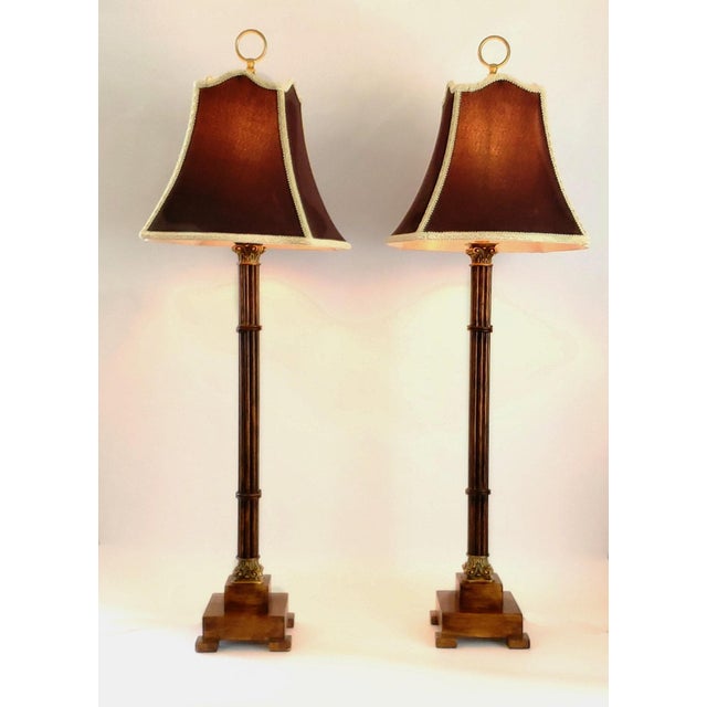 Late 20th Century Lamp Pair Faux Bamboo For Sale - Image 5 of 18