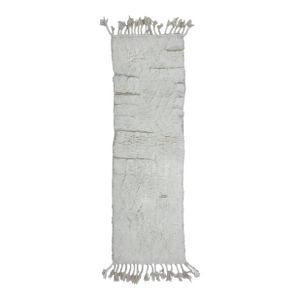 Off-White Moroccan Runner Rug - 7 X 2 Ft