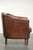 Sheepskin Armchair in a Deep Brown Color Finished with Black Piping For Sale - Image 3 of 13