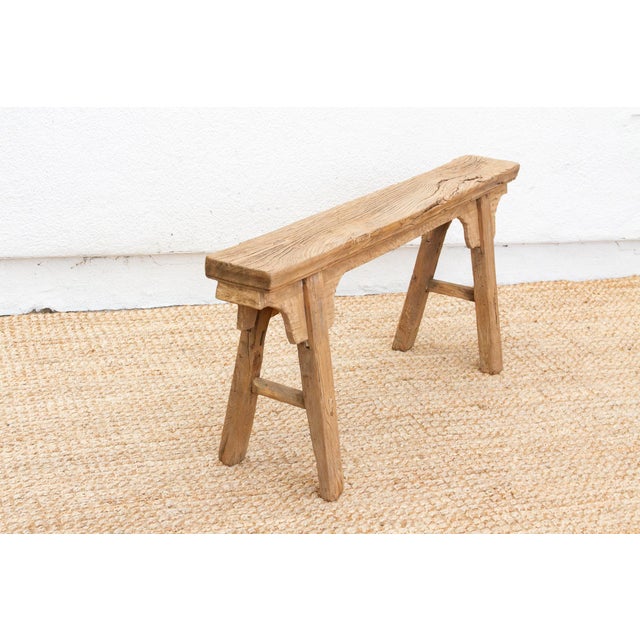 48" Long Wooden Bench With Authentic Charm For Sale - Image 4 of 7