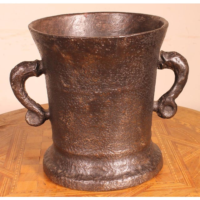 Black 16th Century Cast Iron Mortar For Sale - Image 8 of 11