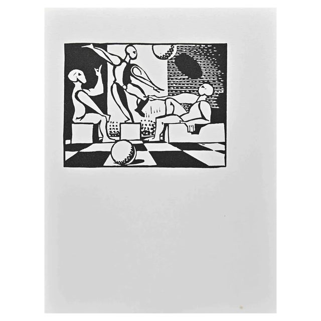 Albert Flocon, Danse, Dessin, Destin, Linocut, 1980s For Sale