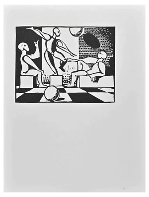 Albert Flocon, Danse, Dessin, Destin, Linocut, 1980s