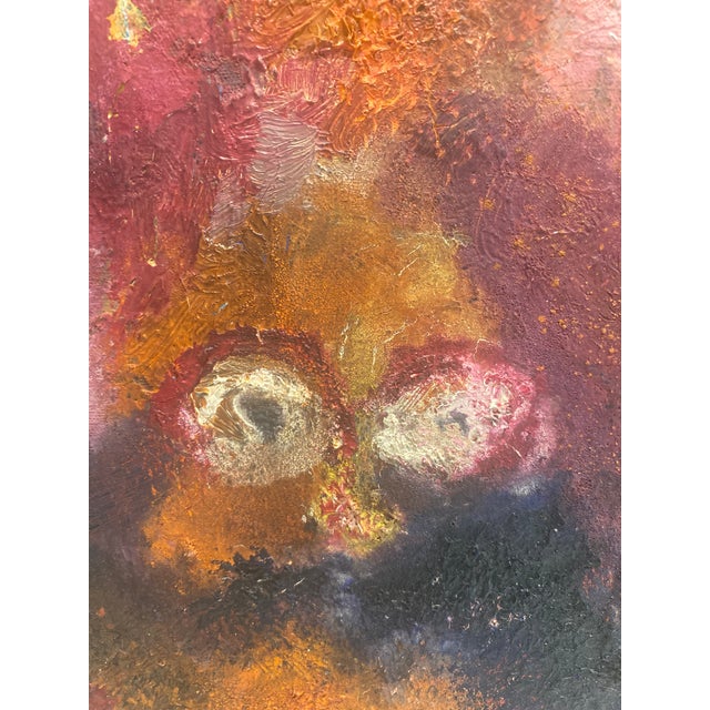 Paint Enrique Zavala Aguilar Mexican Artist Original 1960s Abstract Painting For Sale - Image 7 of 10